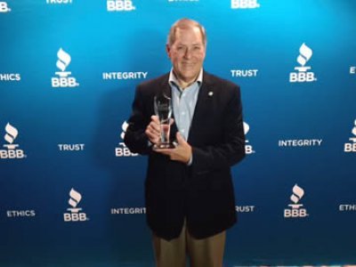 Bill Evans with 2015 BBB Torch Award